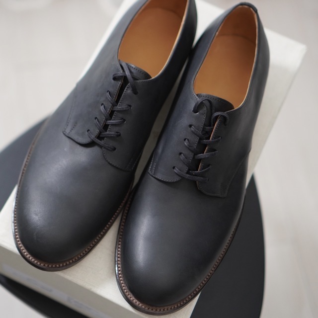 forme フォルメ　革靴　ブラック　プレーントゥ　コードバン